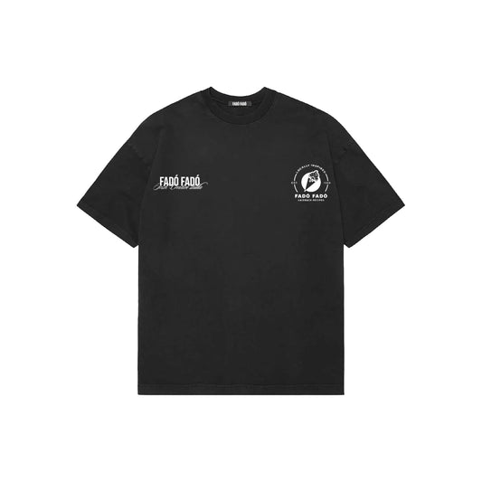 Vintage Black Double Logo Tee