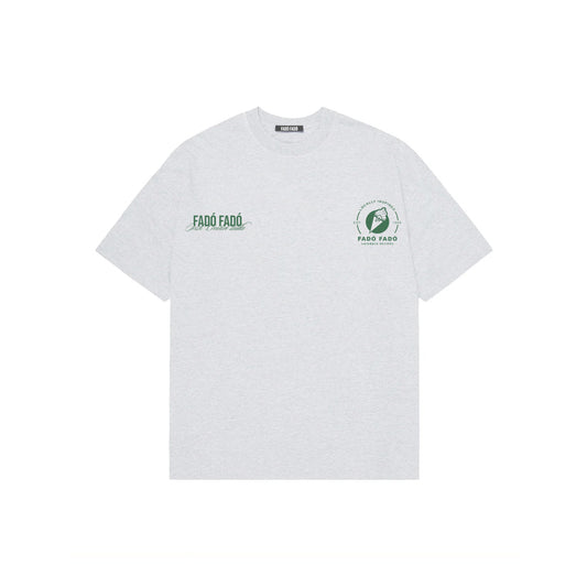 Grey Marl Double Logo Tee
